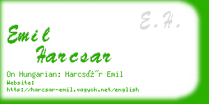 emil harcsar business card